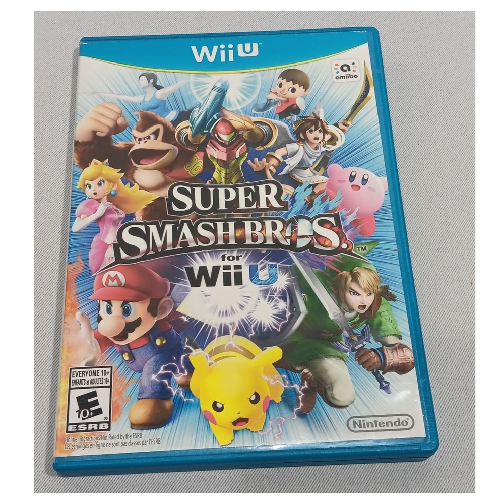 Super Smash Bros for Wii U Game Disc and Case Nintendo Video Game